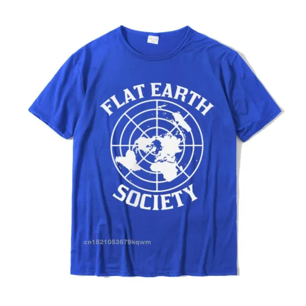 Flat Earth Society Logo Conspiracy Theory Earthers Gift T-Shirt Cotton Design Tees Hip Hop Youth T Shirts Leisure - Image 2