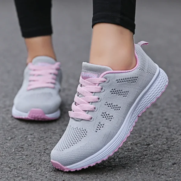 Women Casual Shoes Fashion Breathable Walking Mesh Flat Shoes Woman White Sneakers Women 2024 Tenis Feminino Female Shoes - Image 4