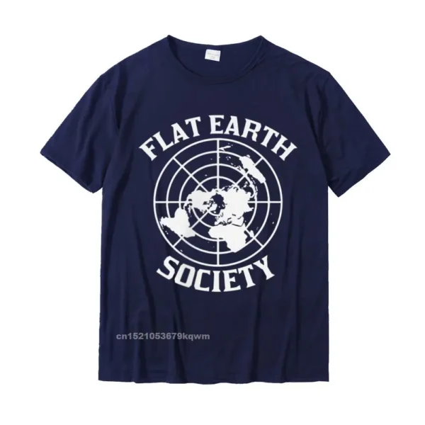 Flat Earth Society Logo Conspiracy Theory Earthers Gift T-Shirt Cotton Design Tees Hip Hop Youth T Shirts Leisure - Image 3