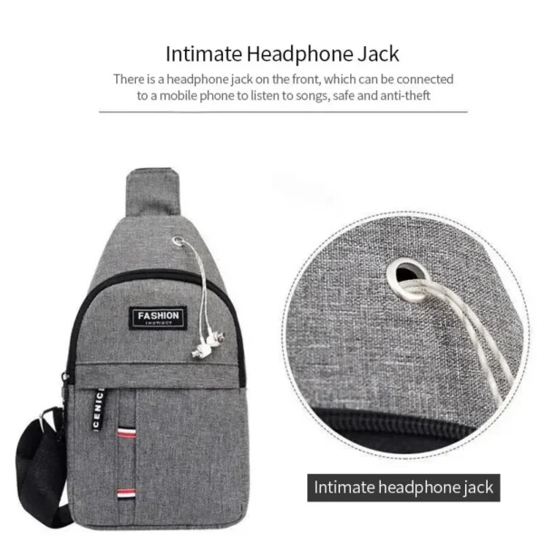 Fashionable and Trendy Lightweight Single Minimalist Shoulder Crossbody Bag for Men with Large Capacity for Leisure and Sports - Image 4