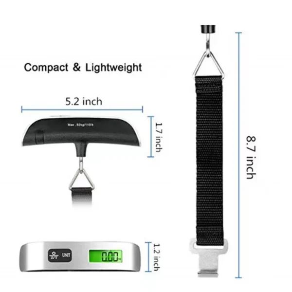 Portable Scale Digital LCD Display 110lb/50kg Electronic Luggage Hanging Suitcase Travel Weighs Baggage Bag Weight Balance Tools - Image 6