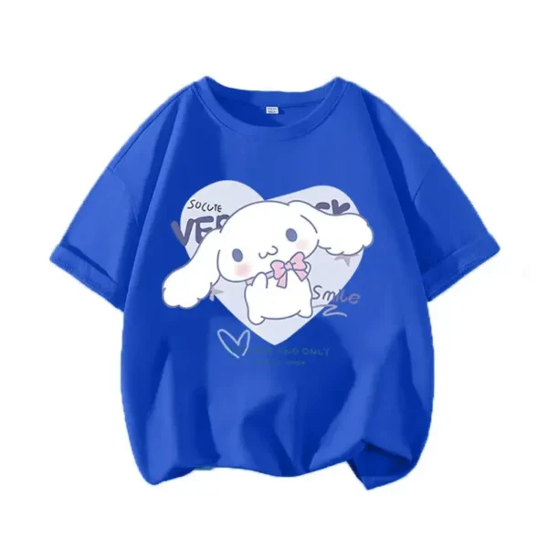 2024 New Summer COTTON T shirt Girls Boys Cinnamoroll T shirt Cartoon Print Kids T-Shirts Children Girls Tops Clothes - Image 6