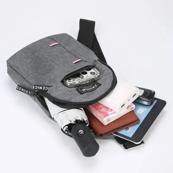 Fashionable and Trendy Lightweight Single Minimalist Shoulder Crossbody Bag for Men with Large Capacity for Leisure and Sports - Image 6