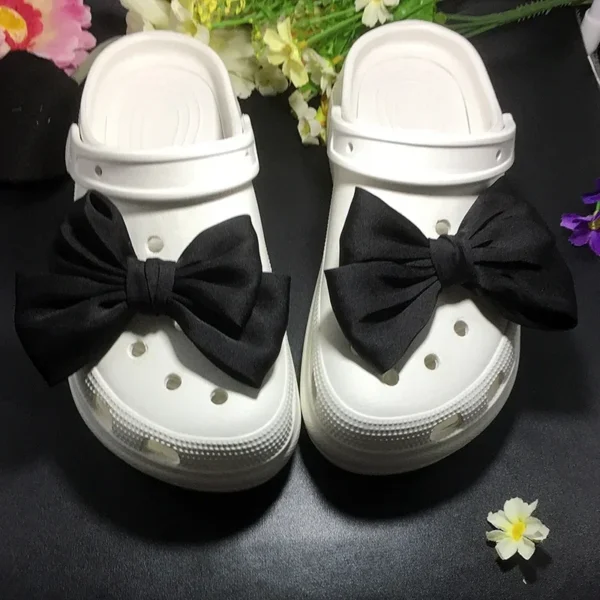 Cute Red Bow Shoe Charms for Crocs Designer DIY Bow-knot Wing Shoe Decorations High Quality Clogs Buckle Accessories New Fashion - Image 5