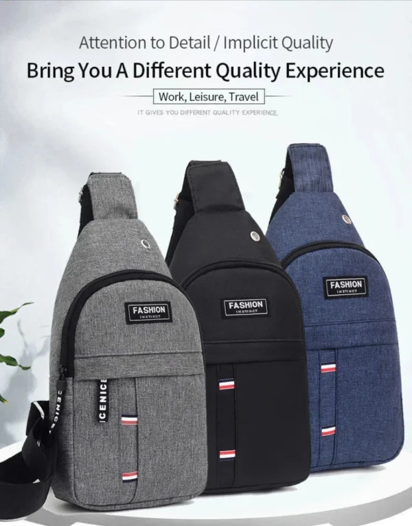Fashionable and Trendy Lightweight Single Minimalist Shoulder Crossbody Bag for Men with Large Capacity for Leisure and Sports - Image 2