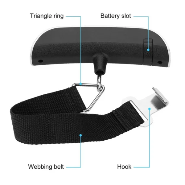Portable Scale Digital LCD Display 110lb/50kg Electronic Luggage Hanging Suitcase Travel Weighs Baggage Bag Weight Balance Tools - Image 5