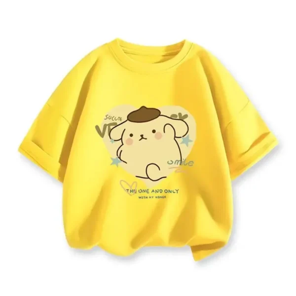 2024 New Summer COTTON T shirt Girls Boys Cinnamoroll T shirt Cartoon Print Kids T-Shirts Children Girls Tops Clothes - Image 4