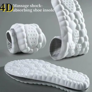 1 pair of 4D soles, breathable shock-absorbing running Sports and leisure unisex insole, soft and flexible, suitable for casual